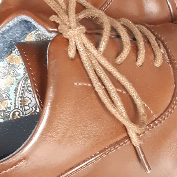 Bruno Marc SZ 9.5 Louis-2 Chestnut Men's Leather Cap Toe Oxford Shoes - Picture 10 of 15